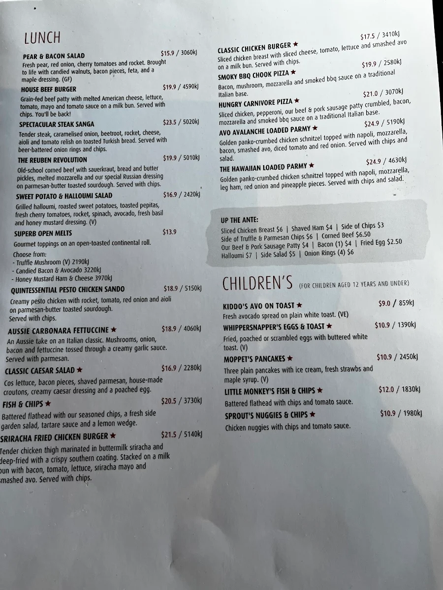 Menu, Stellarossa Pumicestone