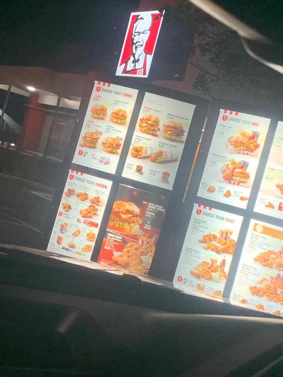 Menu, KFC Nerang