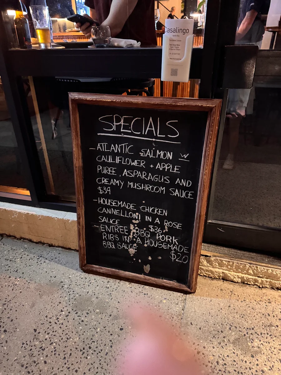 Menu, Casalingo