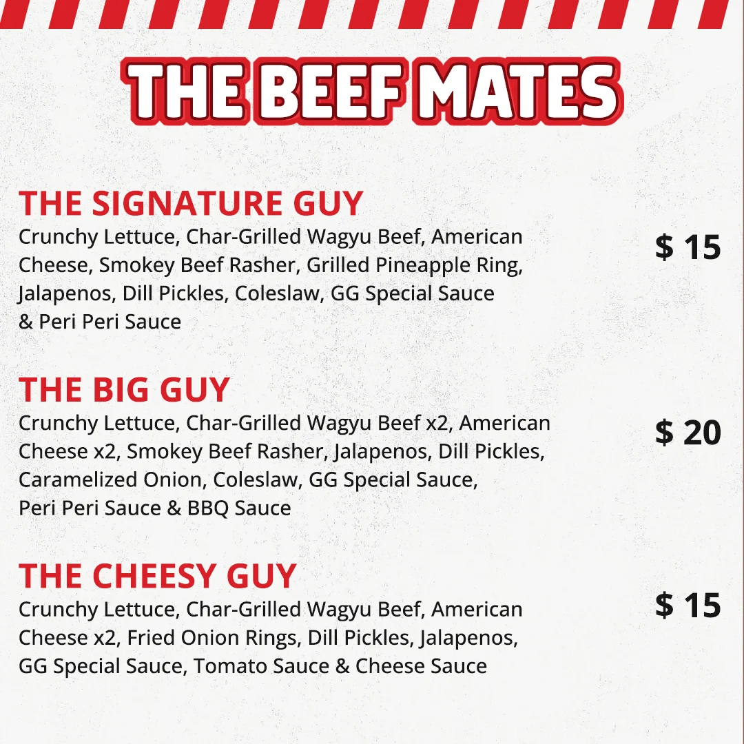 Menu, The Grill Guys (Yennora)