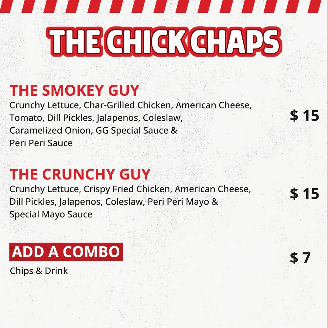 Menu, The Grill Guys (Yennora)
