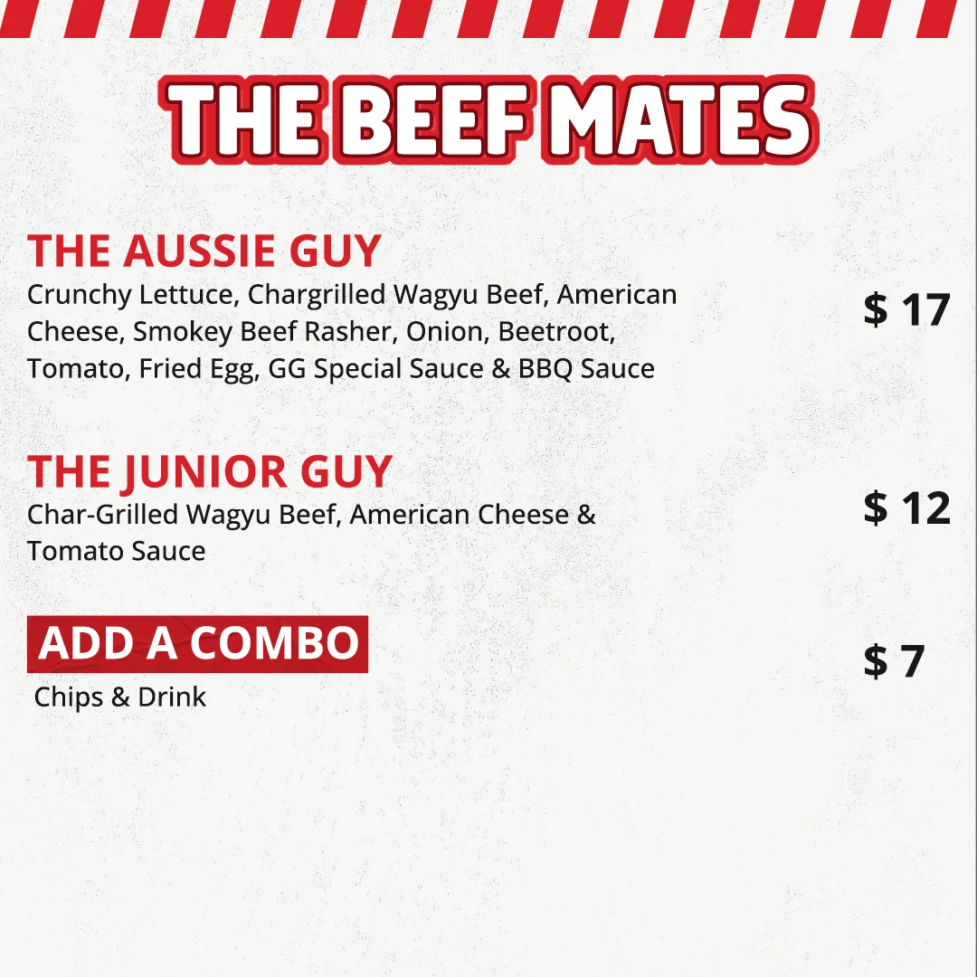 Menu, The Grill Guys (Yennora)