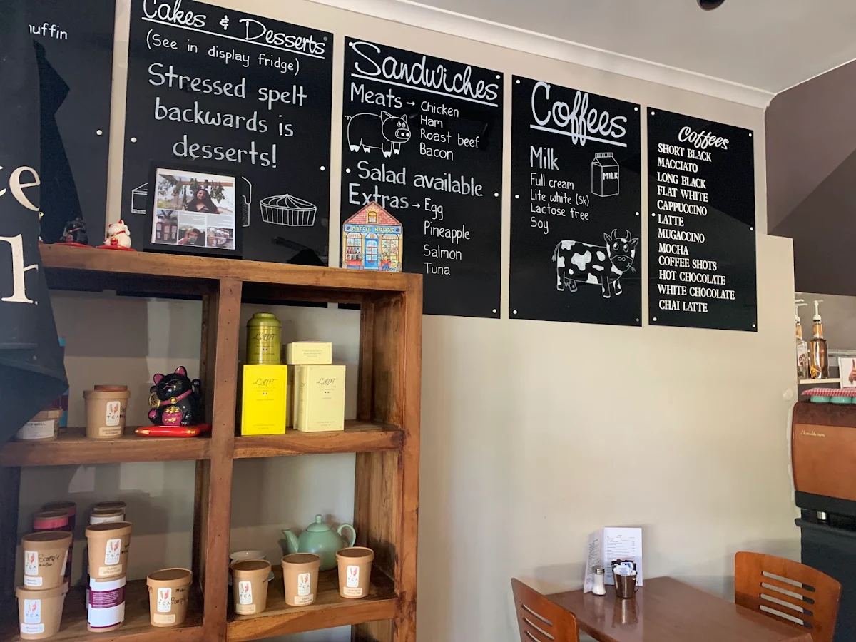 Menu, Coffee & Tea Exchange