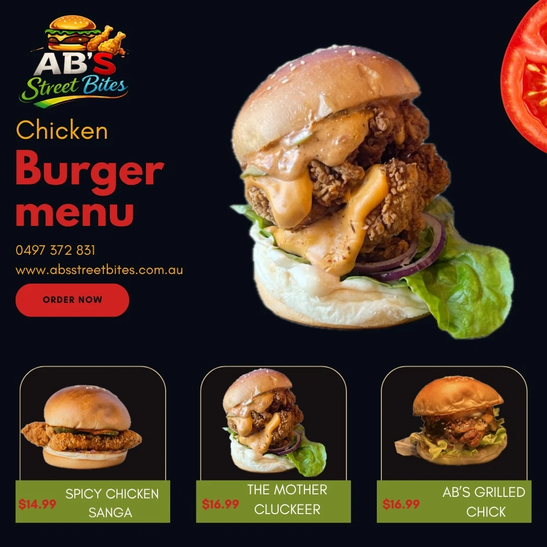 Menu, AB's Street Bites