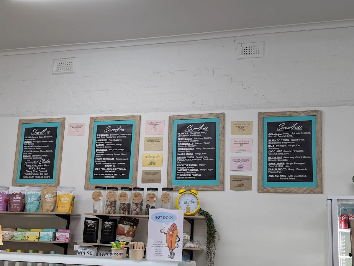 Menu, Chill Out Smoothie Bar