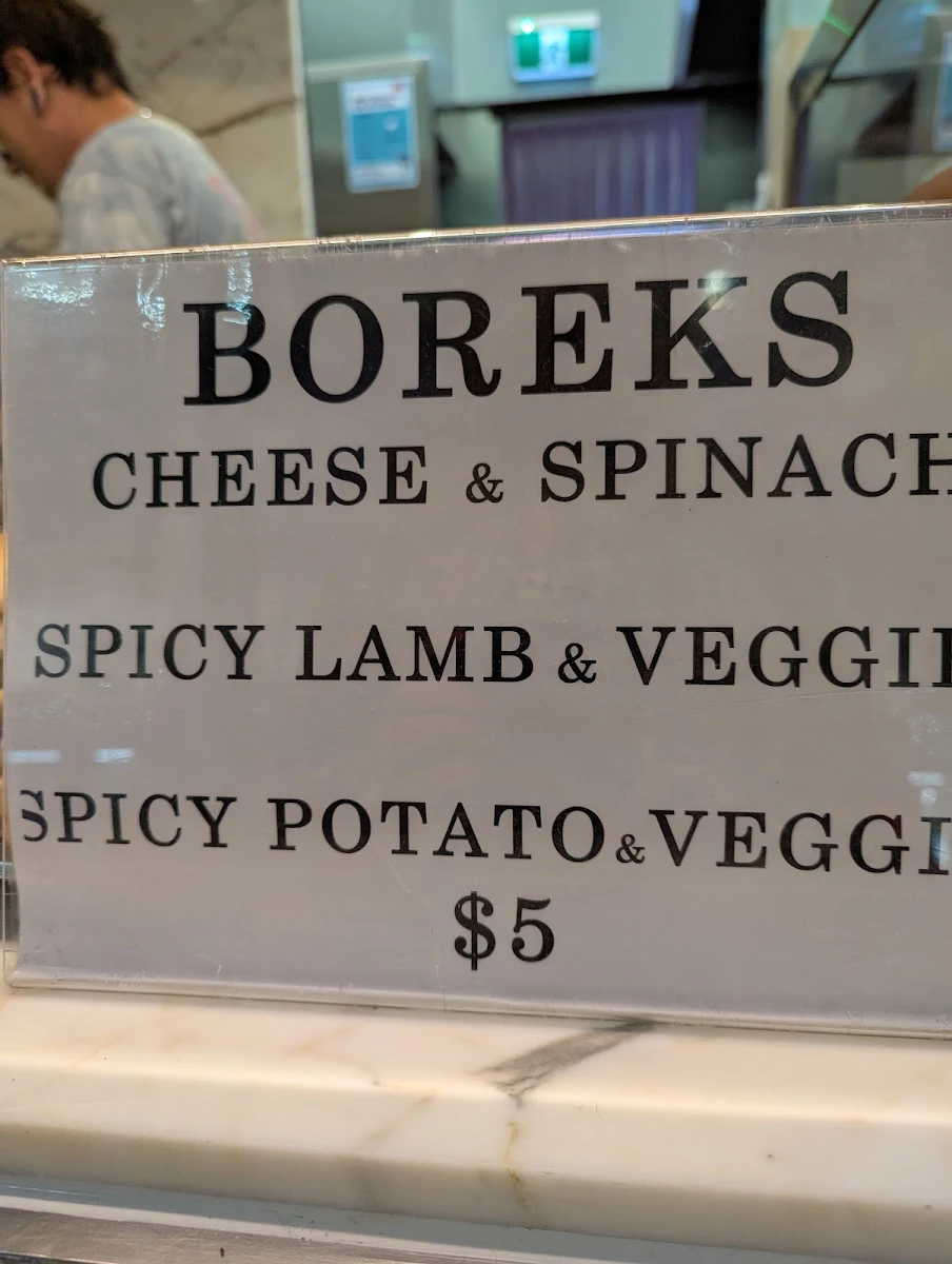 Menu, Boreks