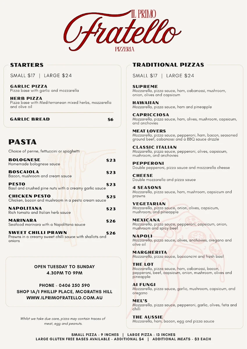 Menu, Il Primo Fratello