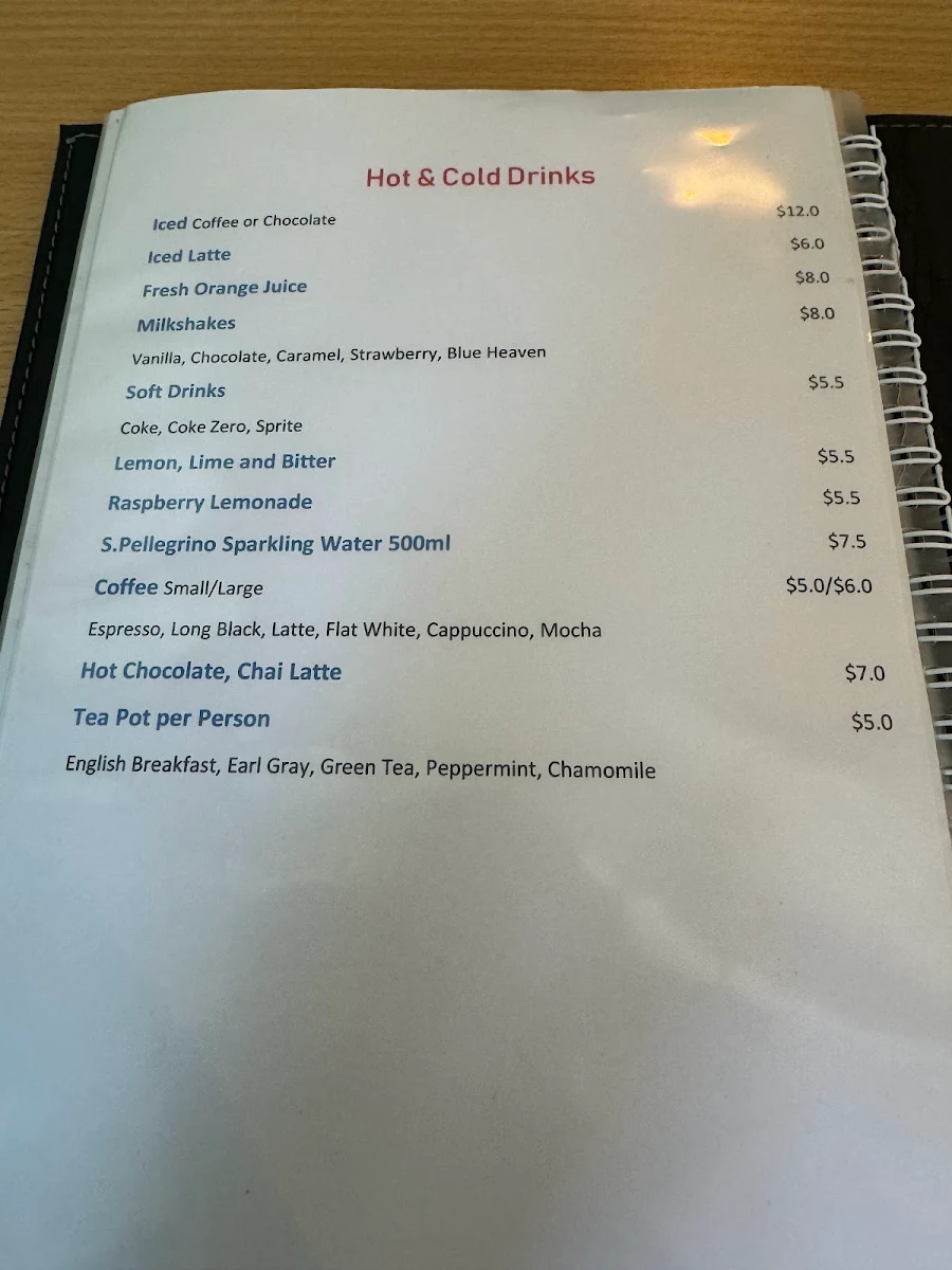 Menu, Hooks At The Yarra