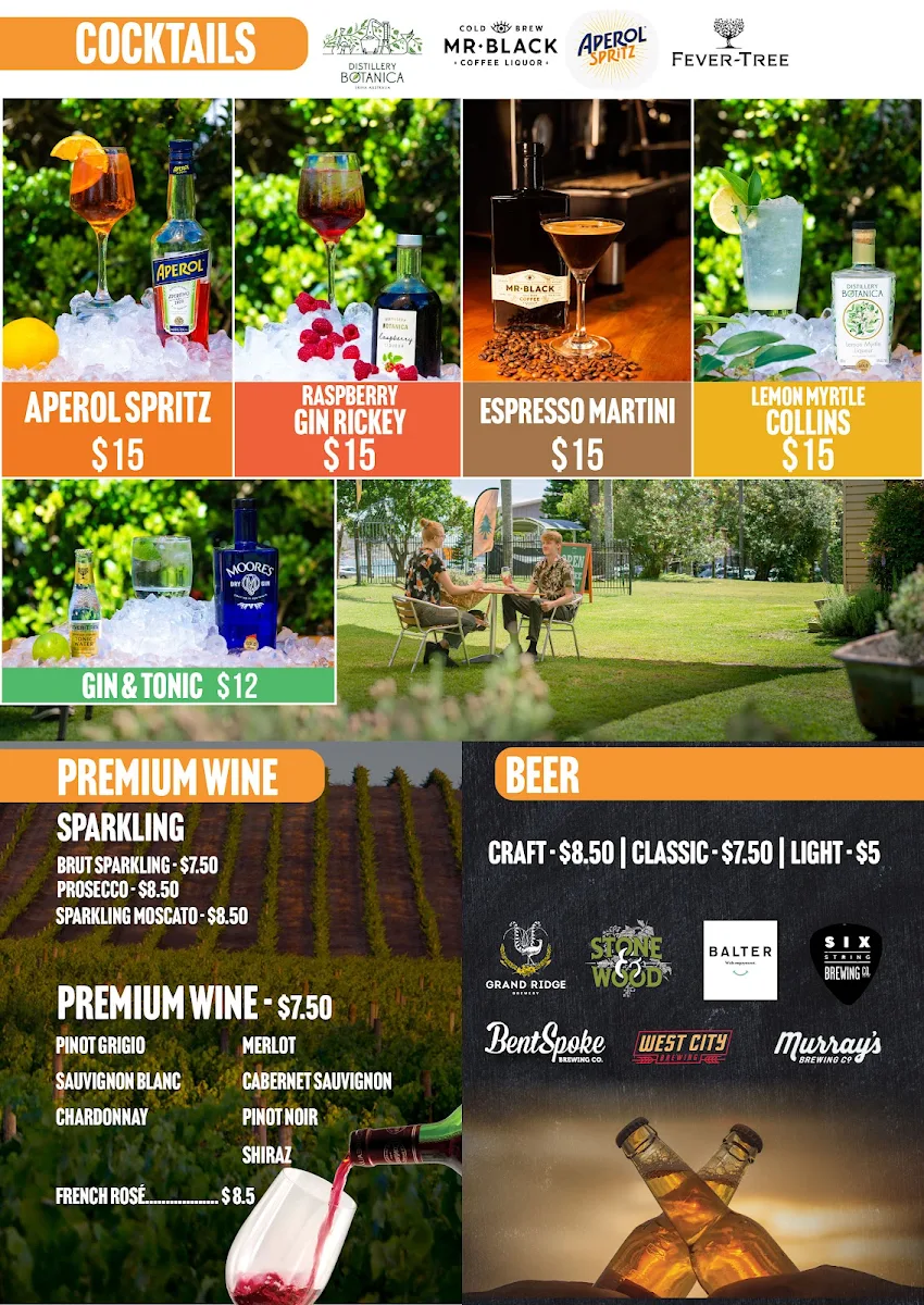Menu, The Theatre Cafe & Wine Bar