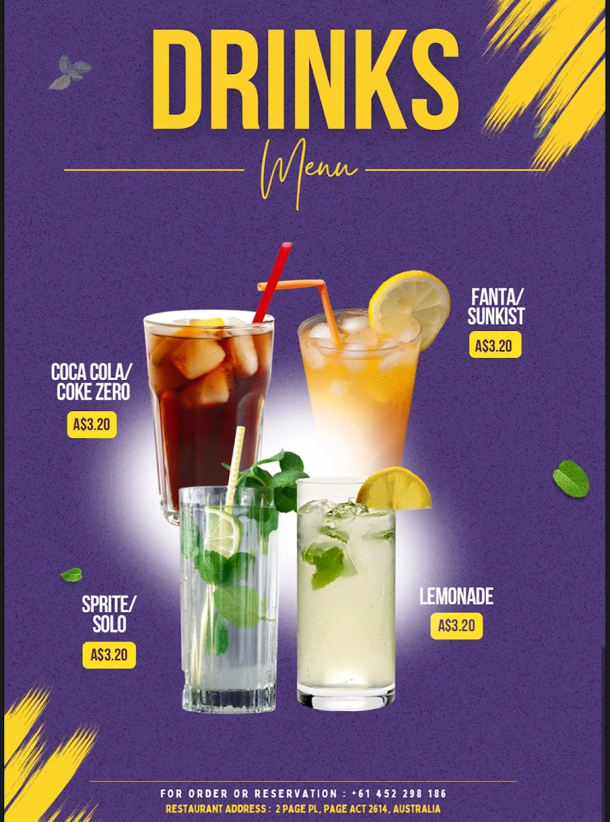 Menu, BURGER VILLAINS PAGE
