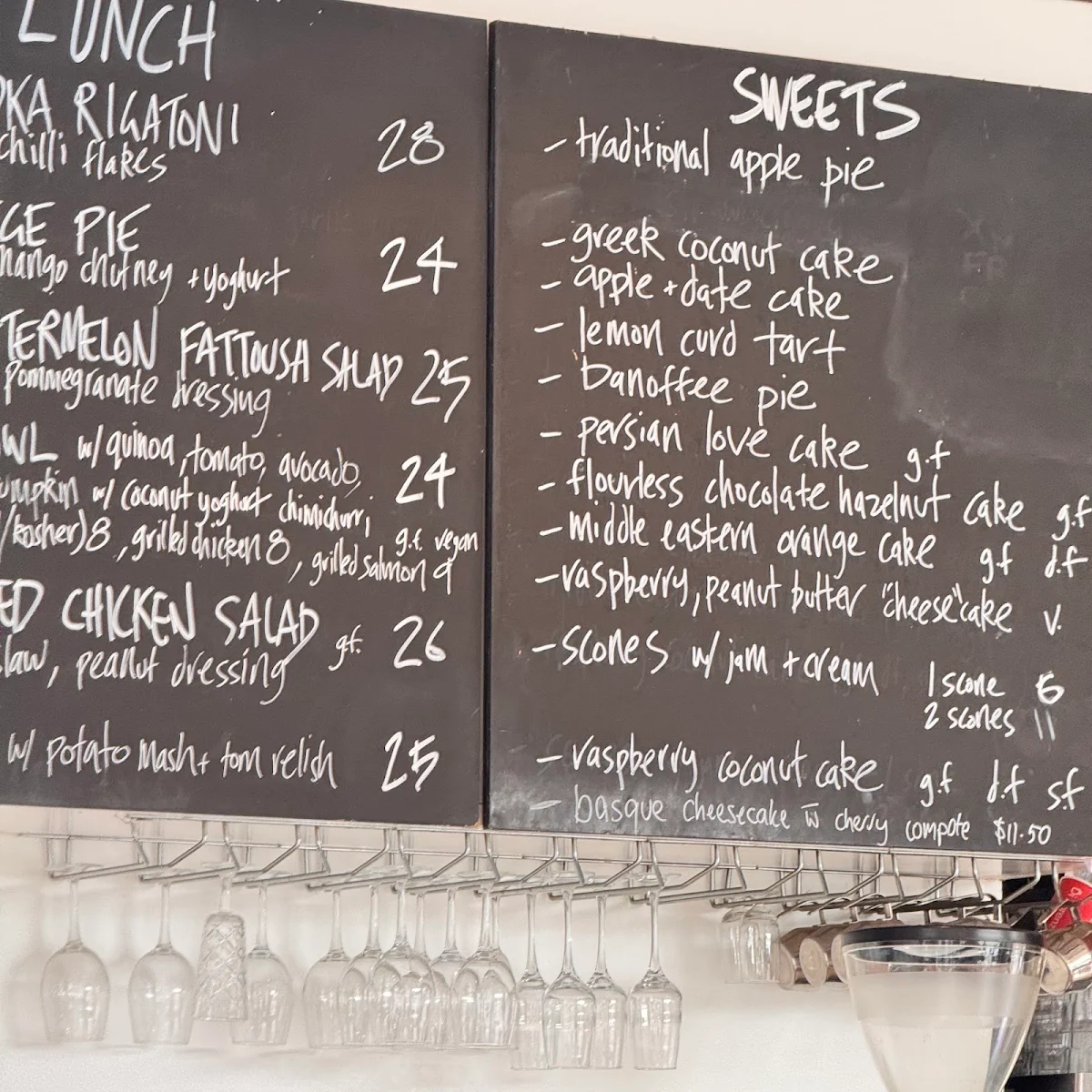 Menu, Sideways Deli Cafe