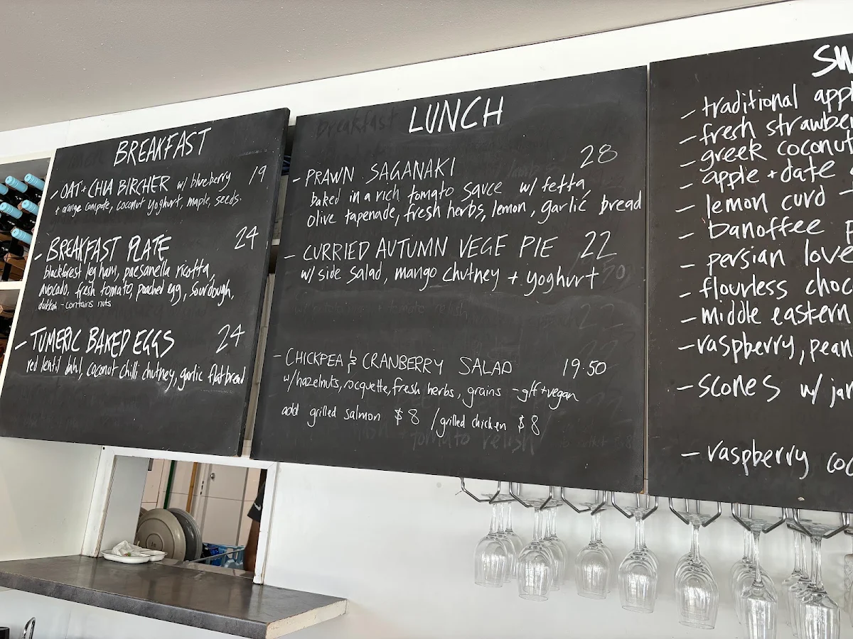 Menu, Sideways Deli Cafe