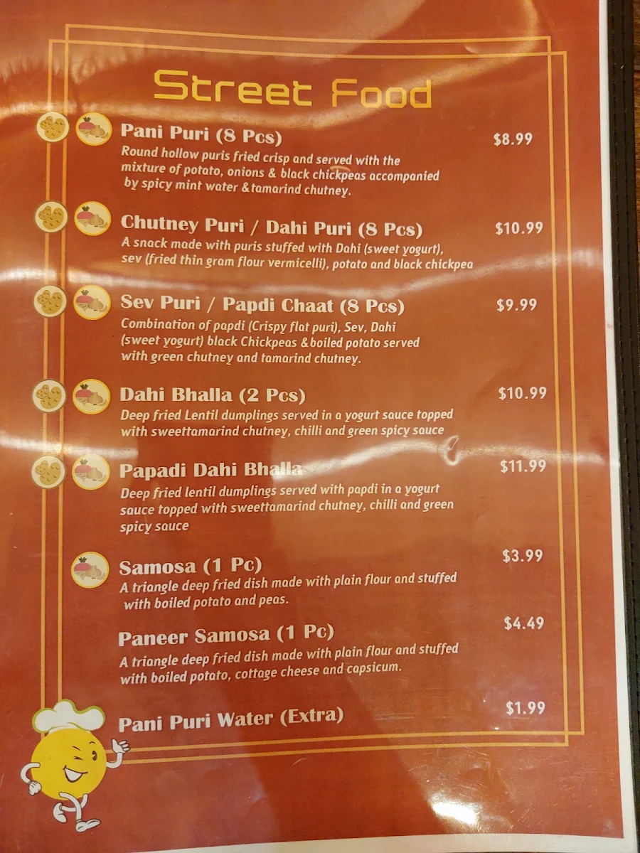 Menu, GolGappa - Indian Street Food Restaurant