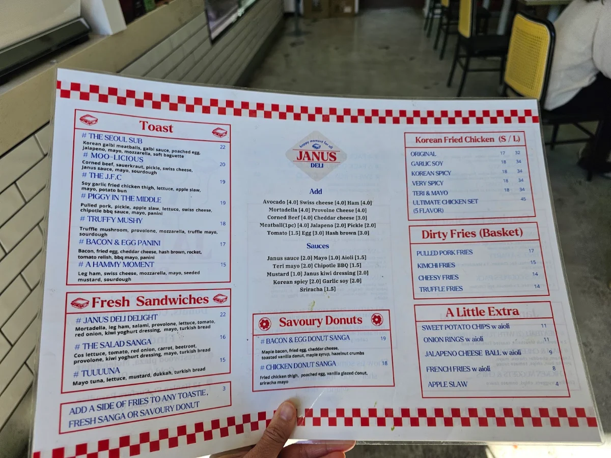 Menu, Janus Deli Molendinar