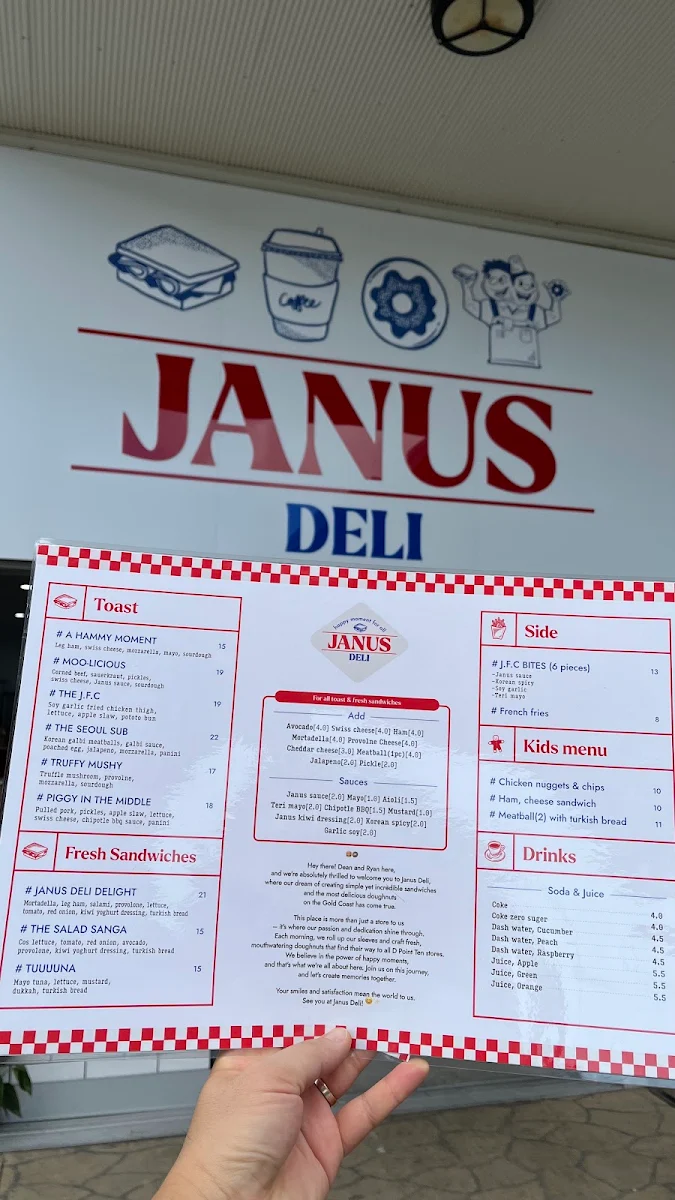 Menu, Janus Deli Molendinar