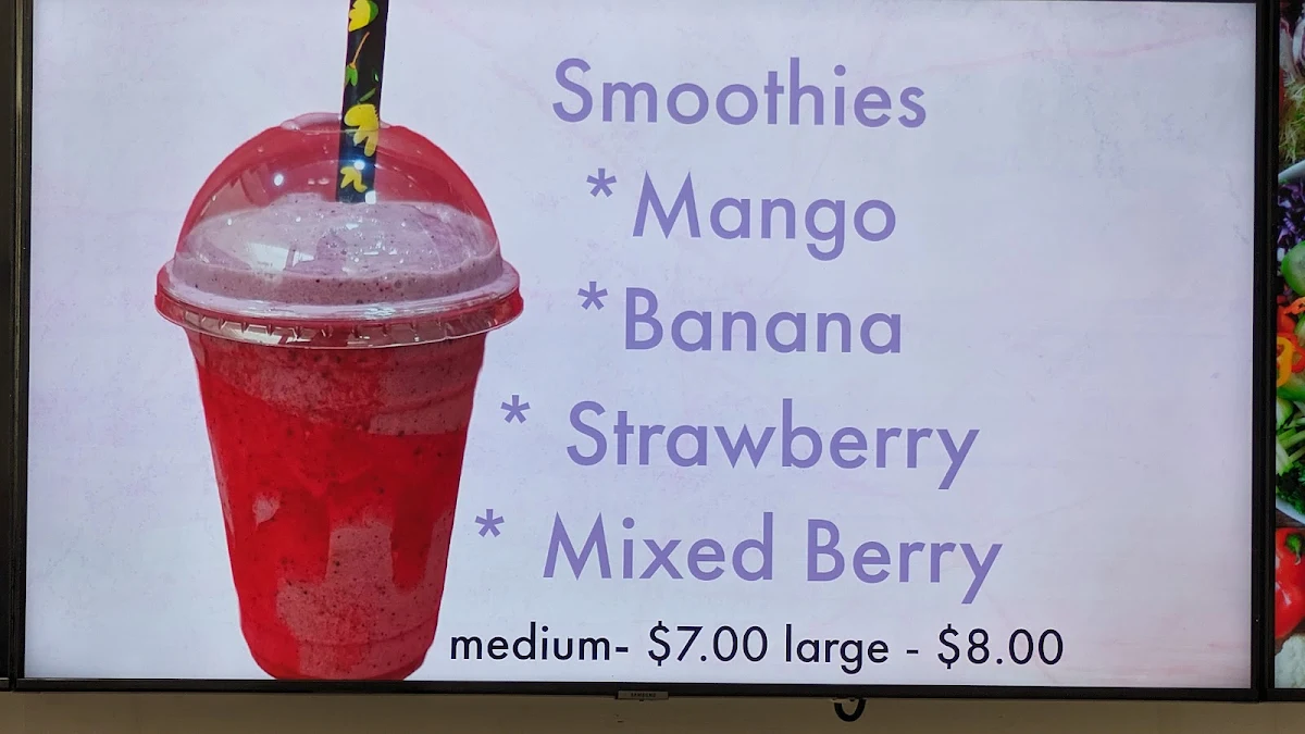 Menu, Bec's Café