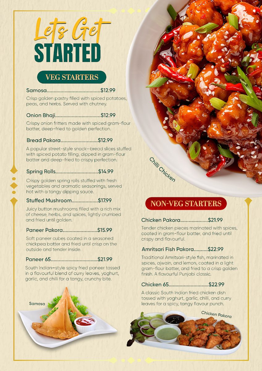 Menu, Smoke N Sizzle