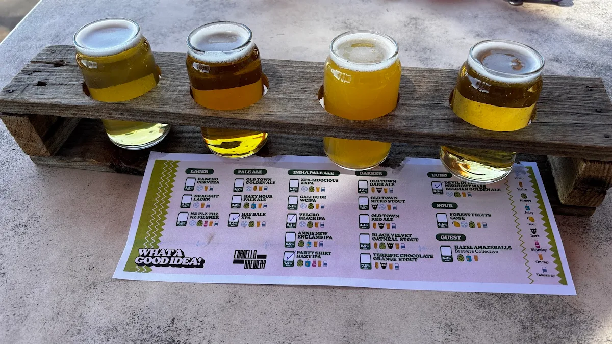Menu, Cornella Brewery