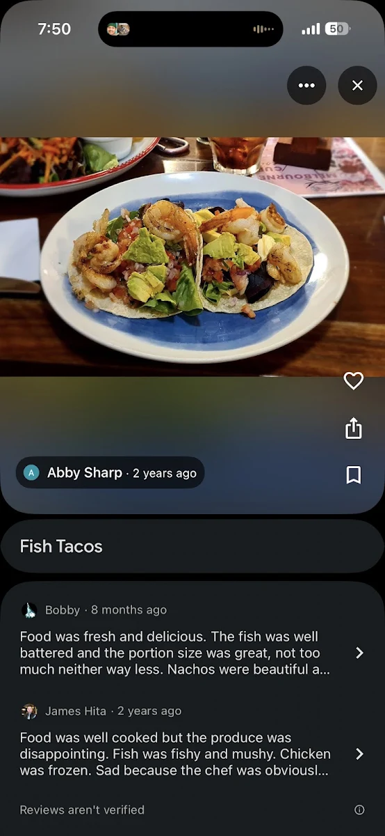Menu, Coomera Tavern