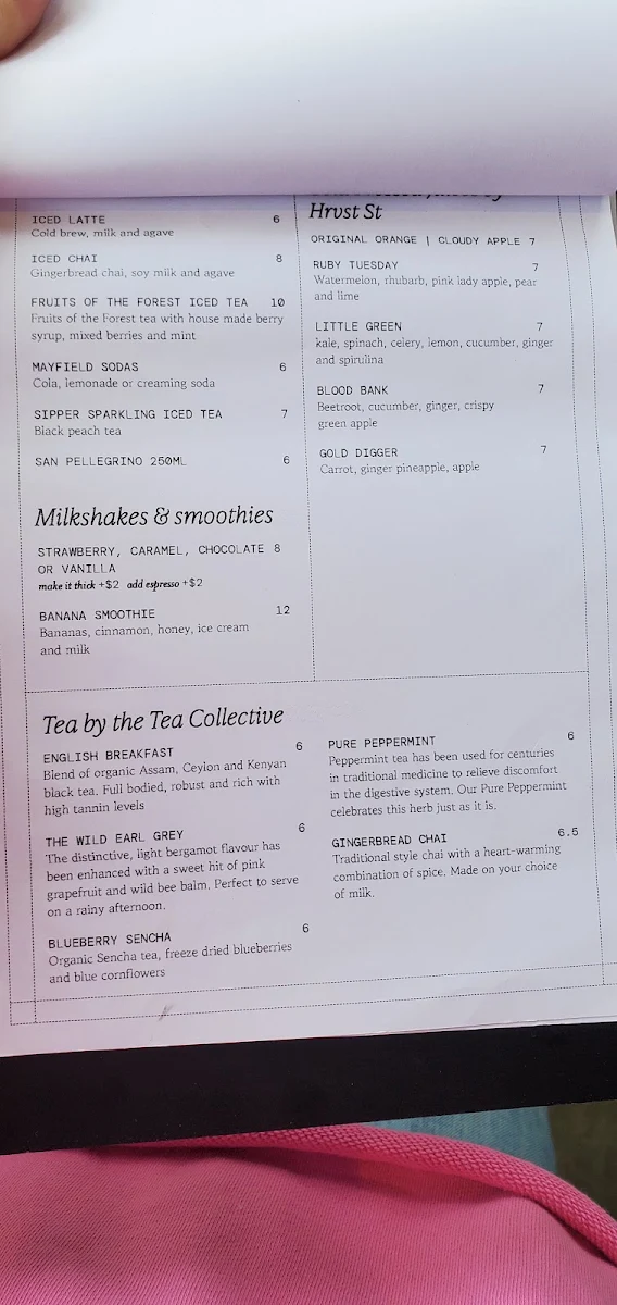 Menu, Haze Cafe Stockton