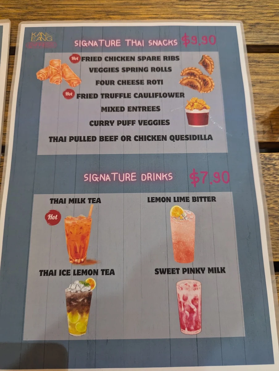 Menu, Kan Eang Express