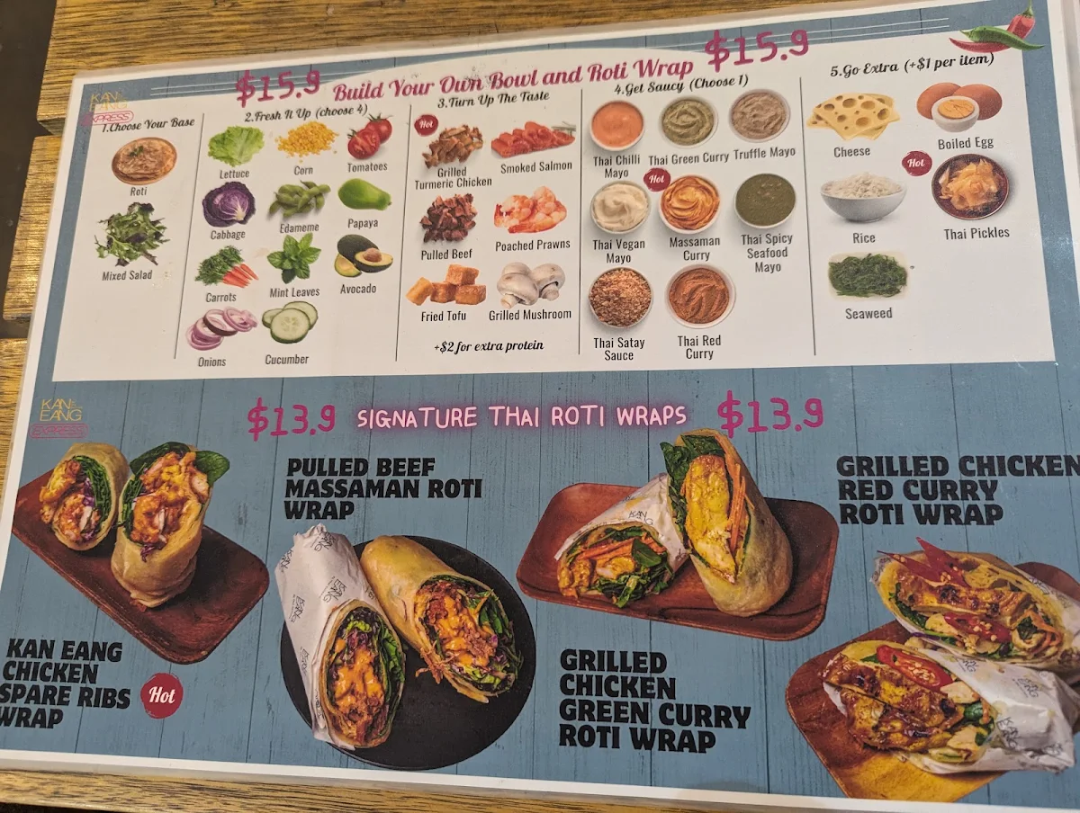 Menu, Kan Eang Express