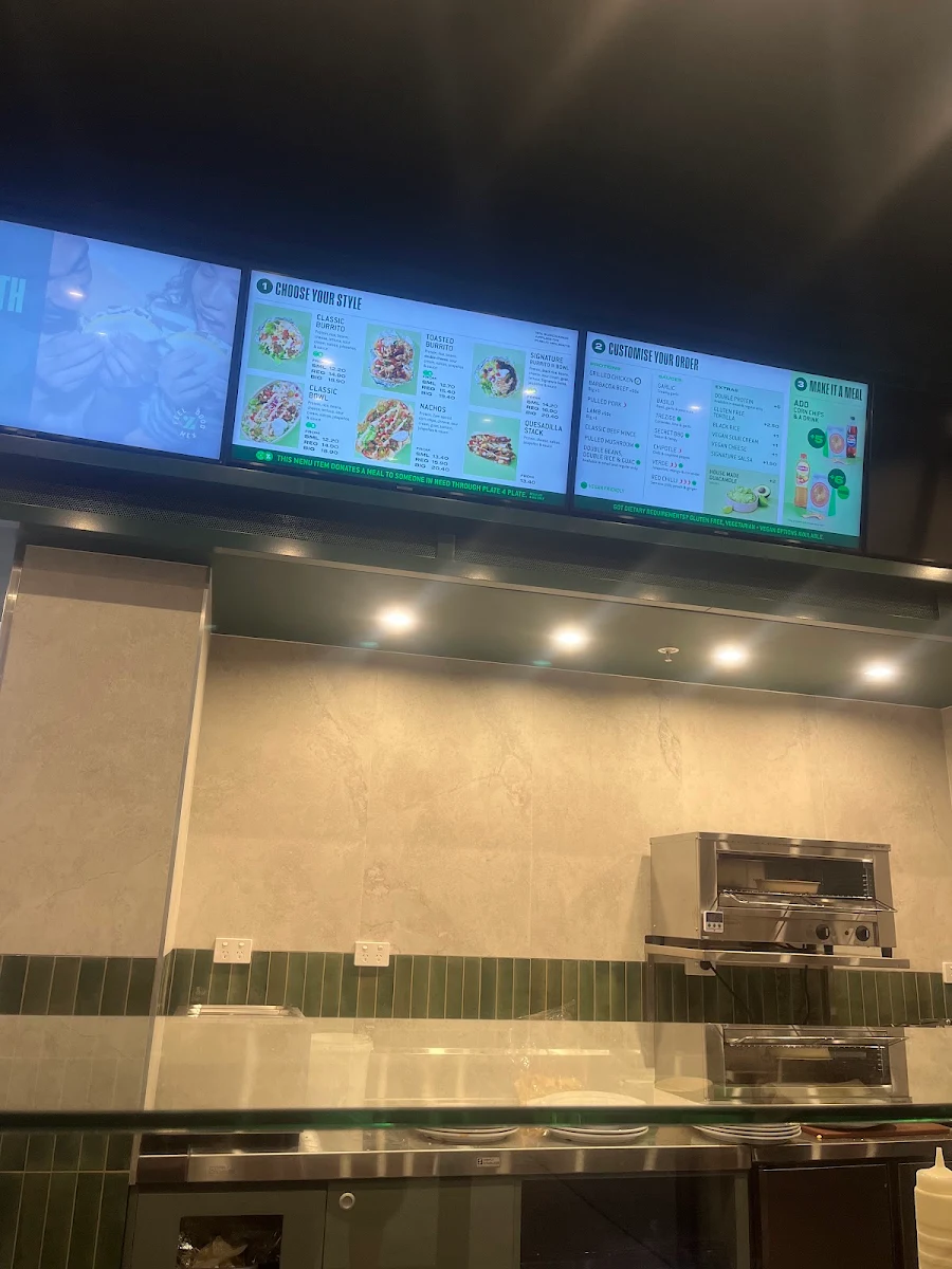Menu, Zambrero Bullsbrook