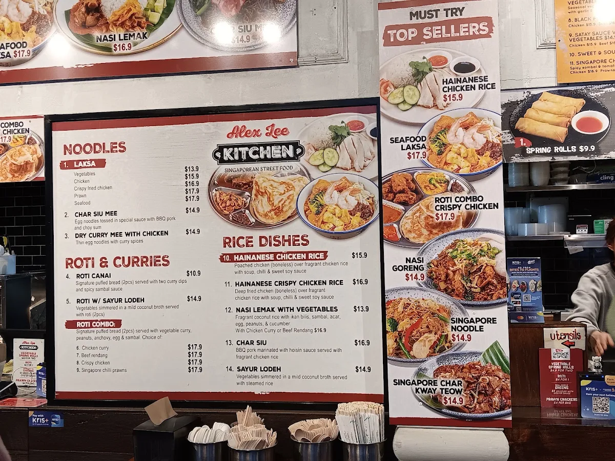 Menu, Alex Lee Kitchen