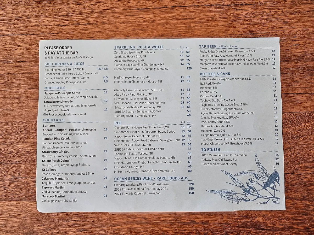 Menu, The Colour Patch