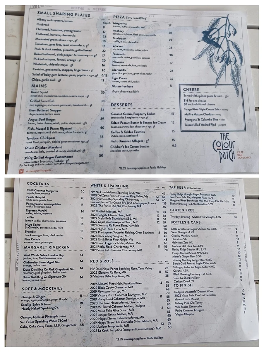 Menu, The Colour Patch