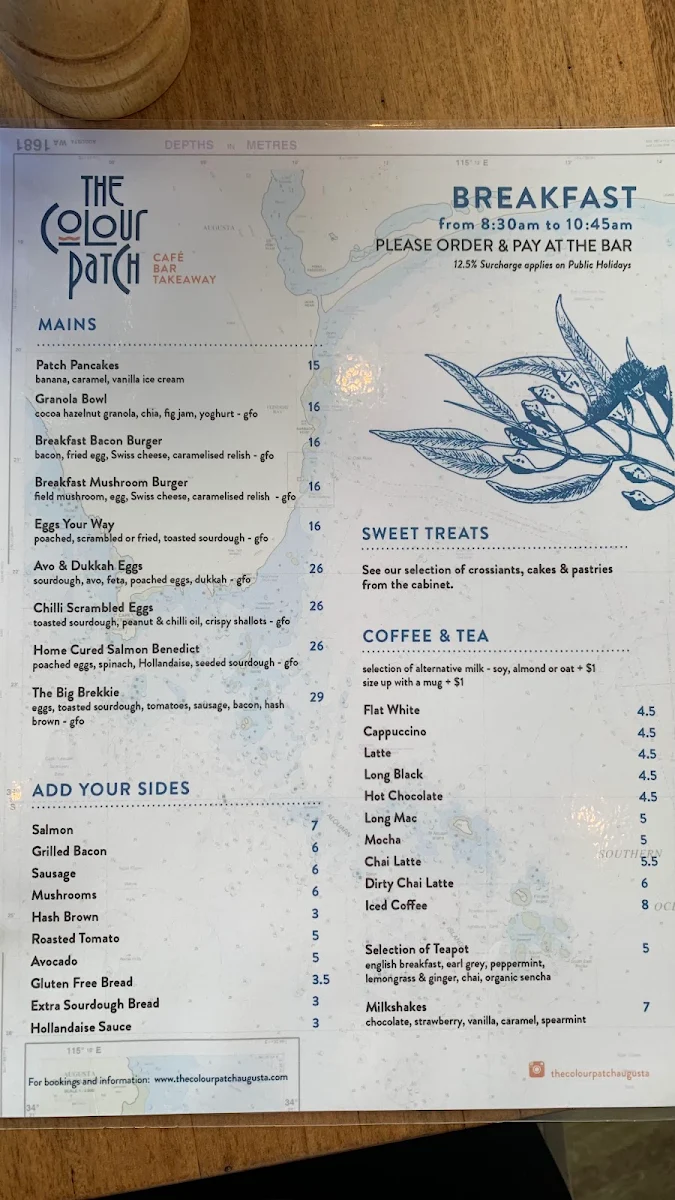 Menu, The Colour Patch