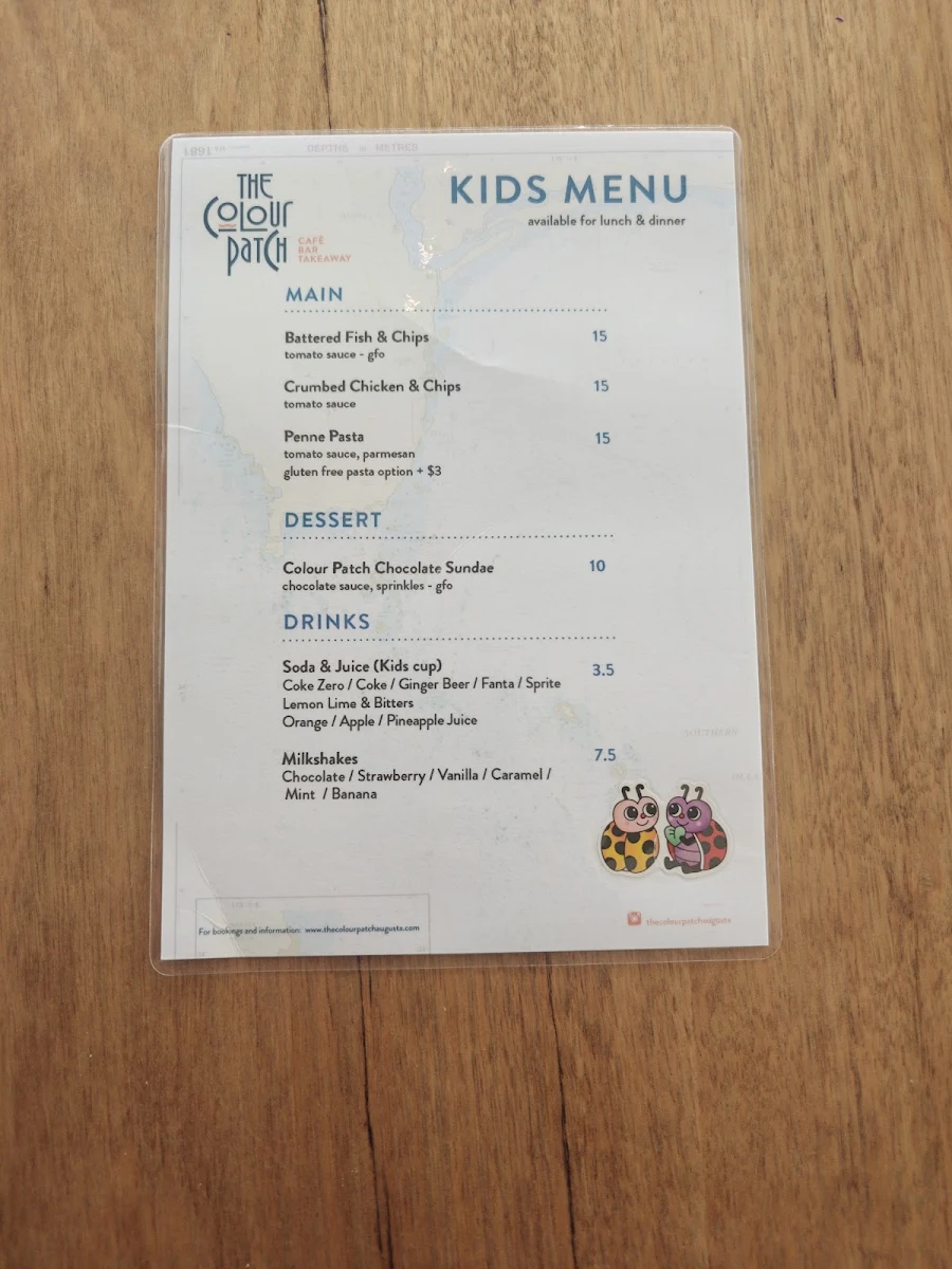 Menu, The Colour Patch