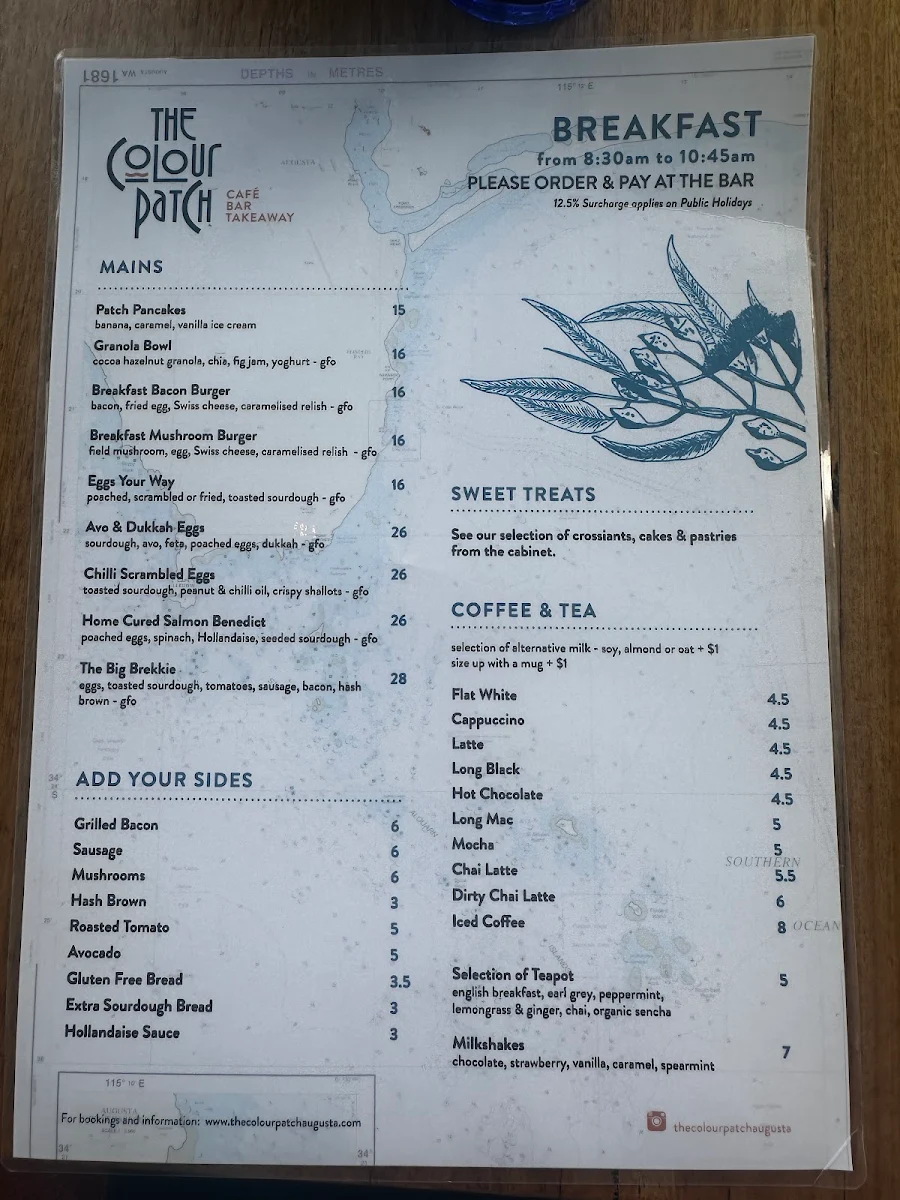 Menu, The Colour Patch