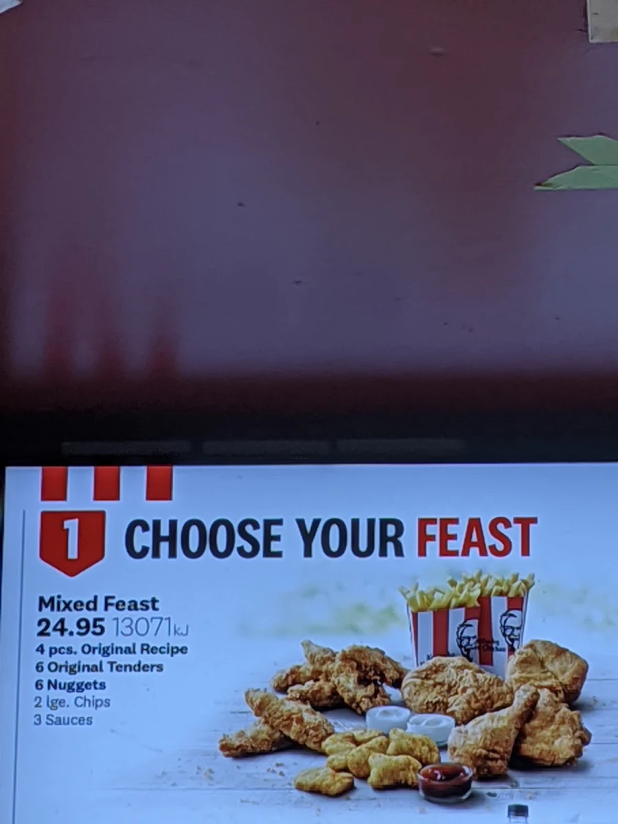 Menu, KFC Artarmon