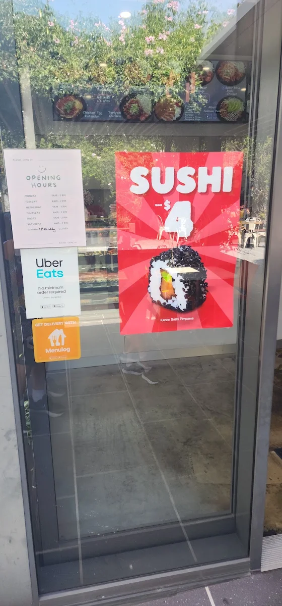 Menu, Kenzo Sushi Japanese & Catering