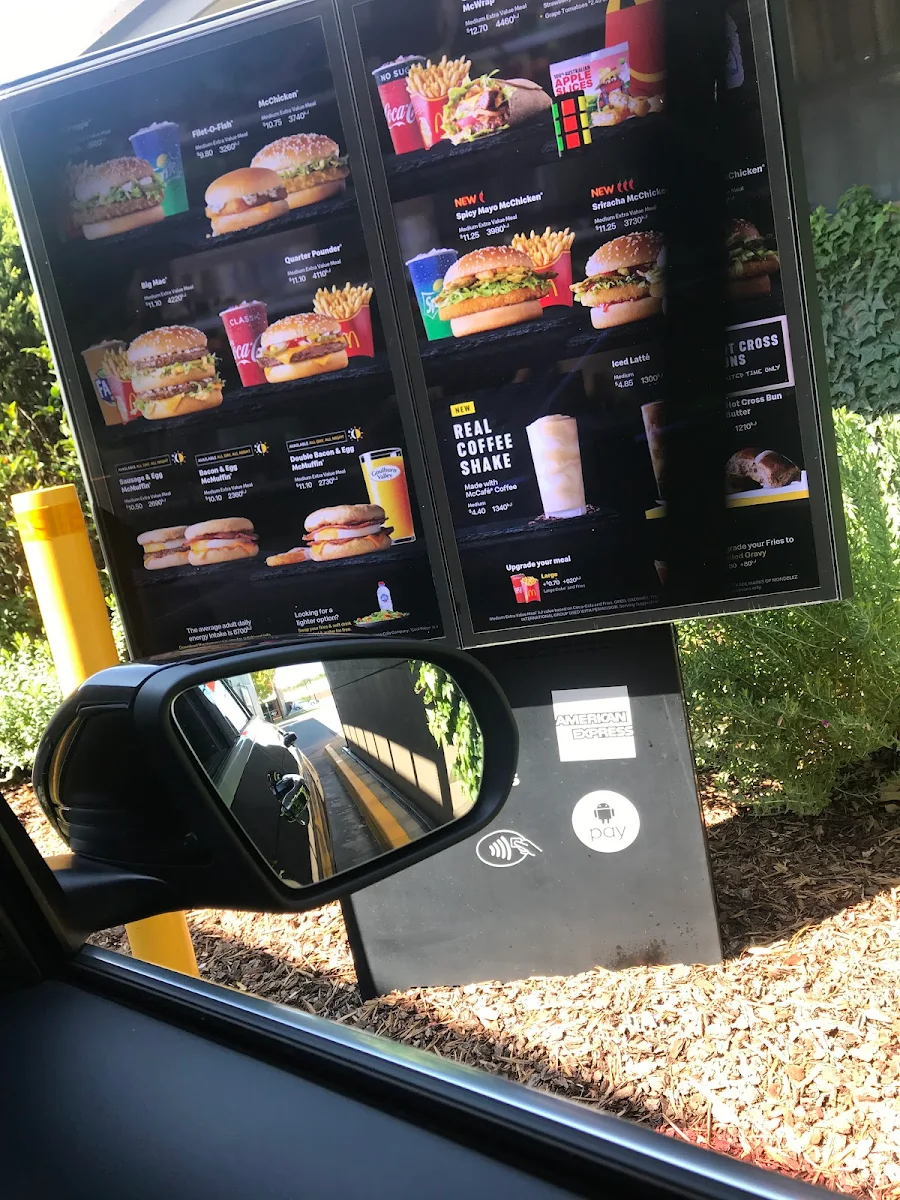 Menu, McDonald's