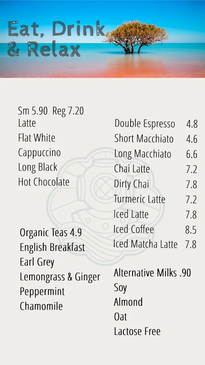 Menu, Nakamuras Bar & Cafe