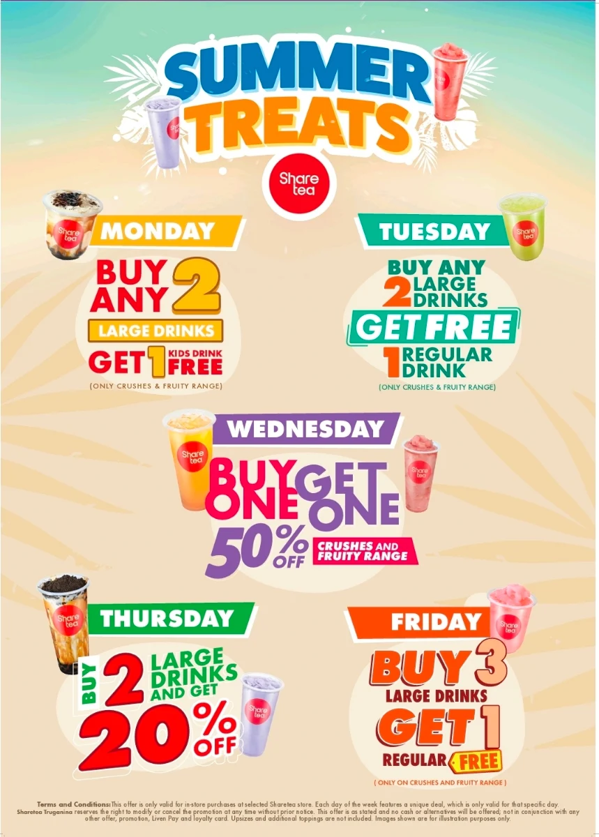 Menu, Sharetea Waurn Ponds (Grovedale)