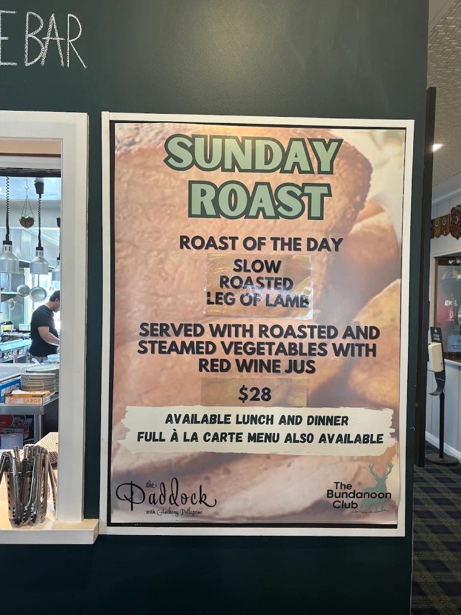 Menu, The Bundanoon Club