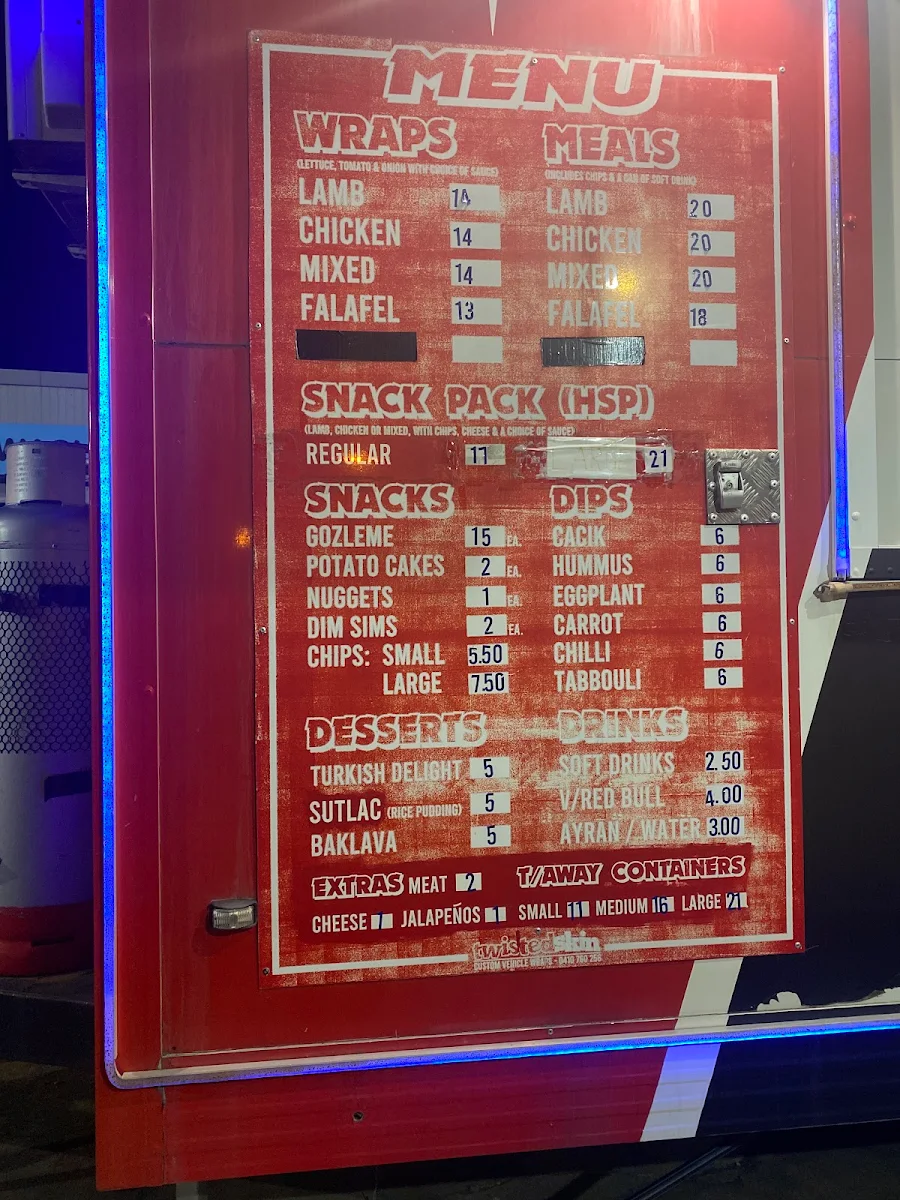 Menu, Kravin' Kebabs&Grill