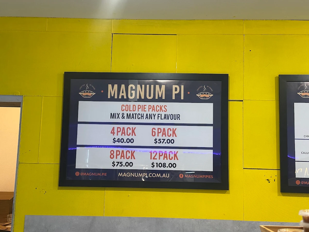 Menu, Magnum Pi