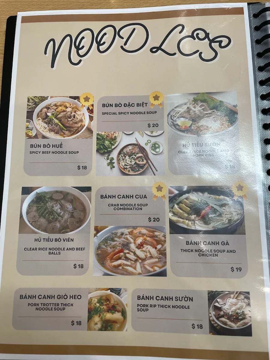 Menu, PON Restaurant