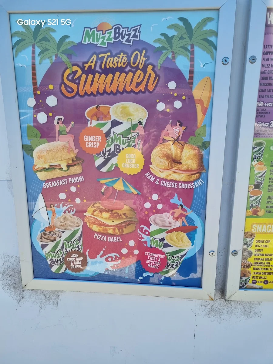 Menu, Muzz Buzz - Kalamunda