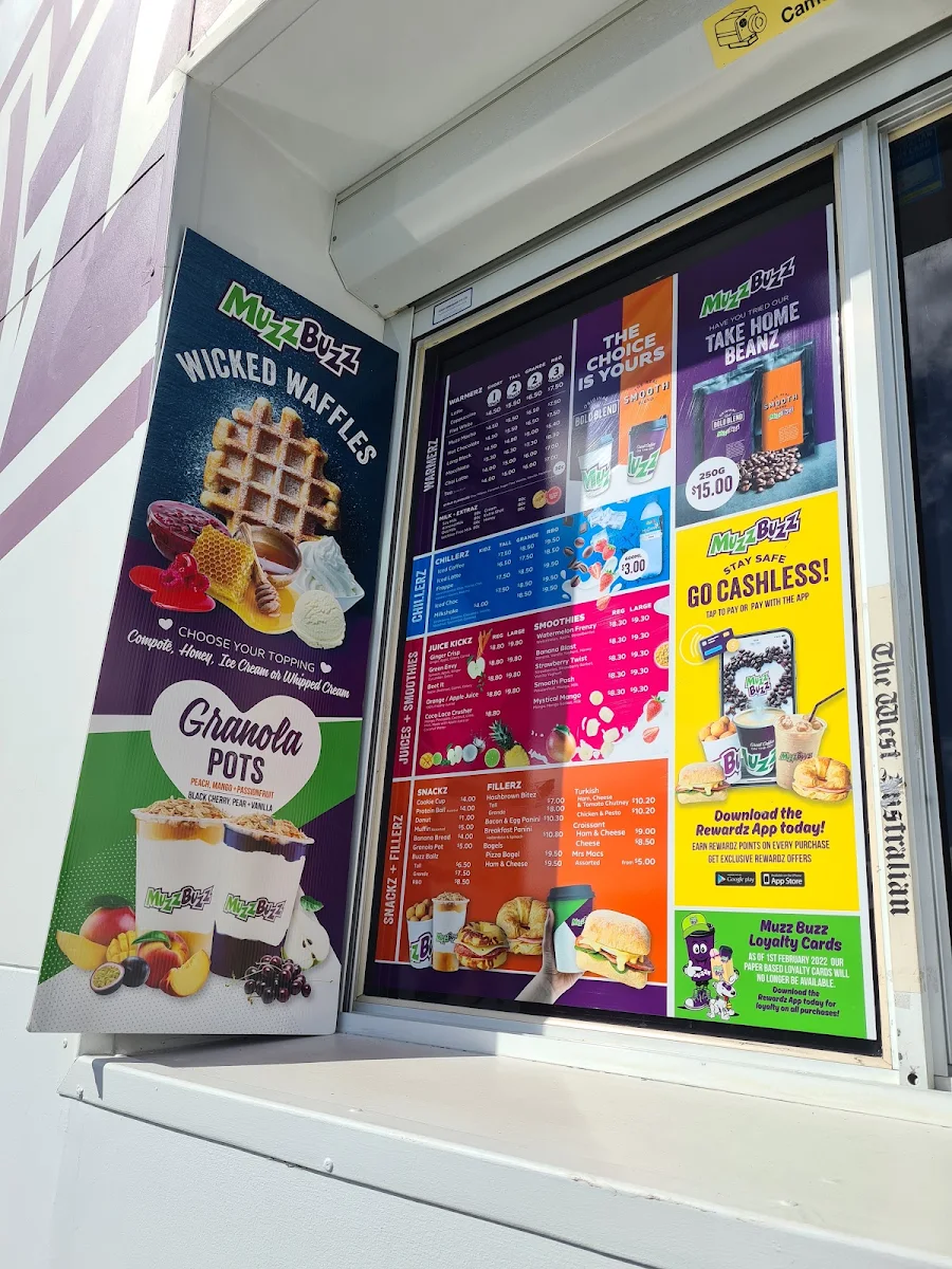 Menu, Muzz Buzz - Kalamunda