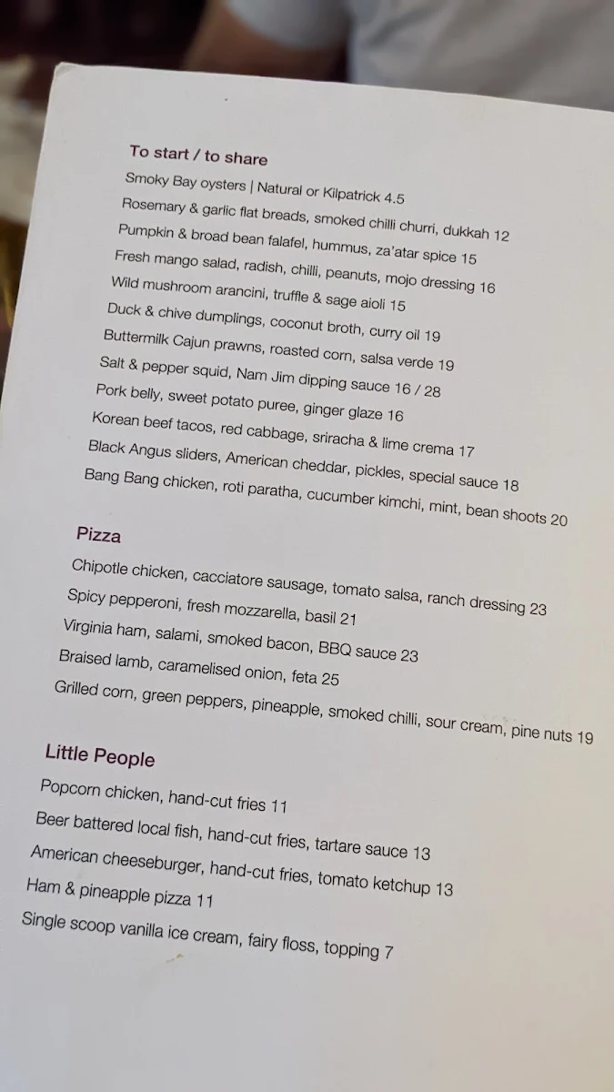 Menu, Whistling Kite