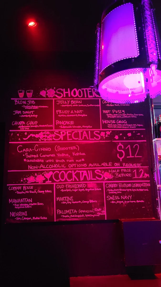 Menu, Geisha Bar