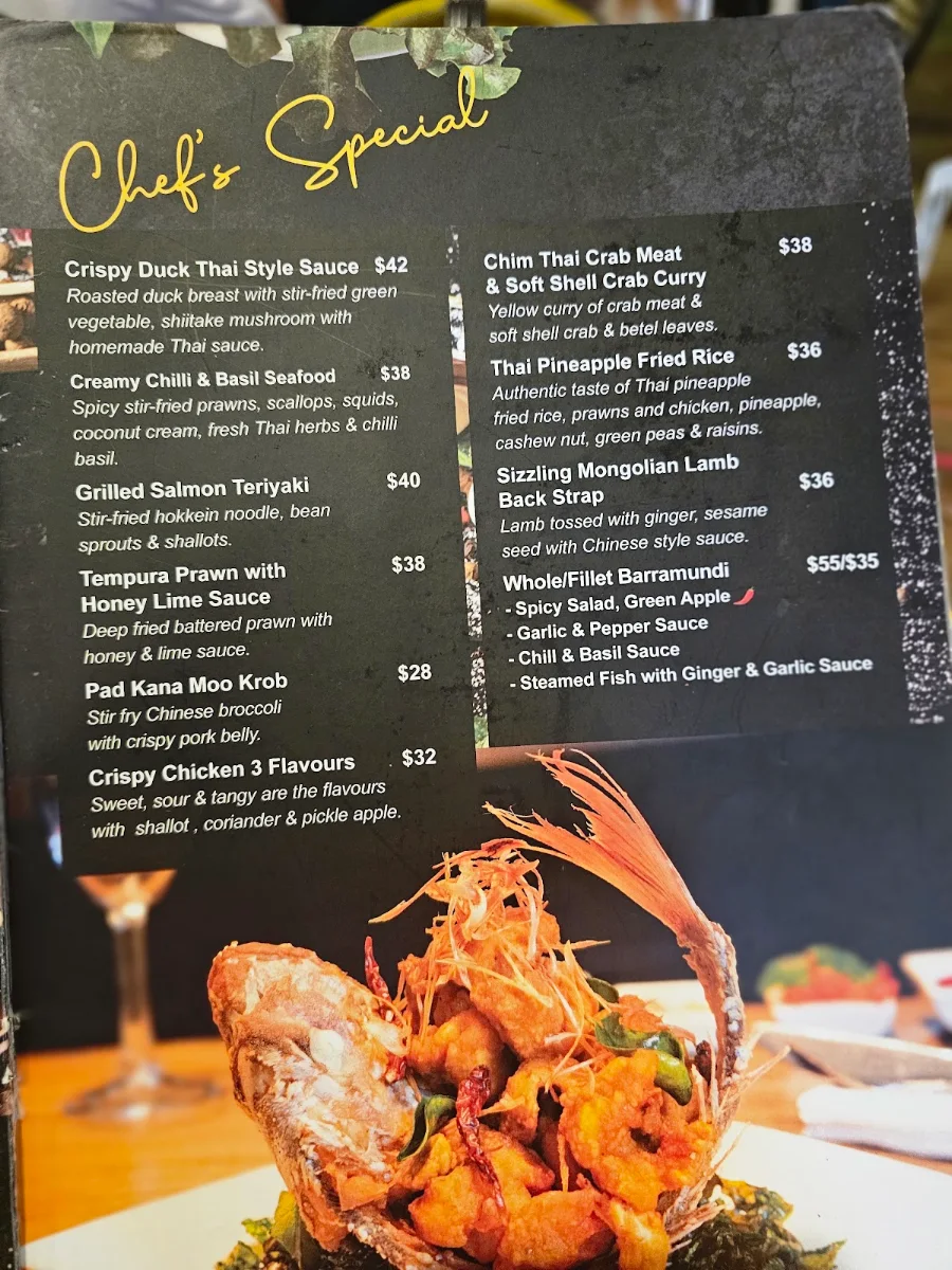 Menu, Chim Thai Cove