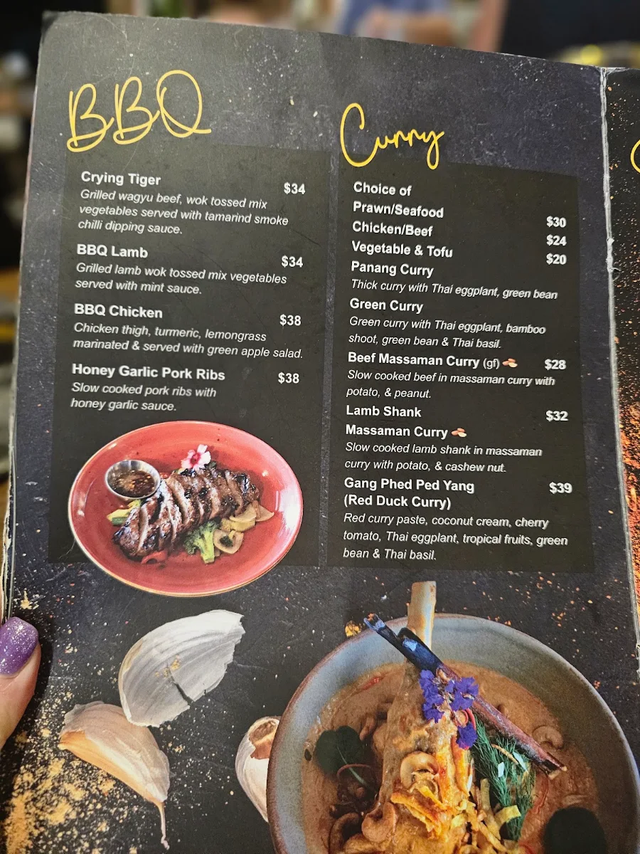 Menu, Chim Thai Cove