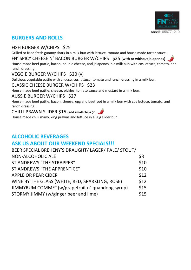 Menu, FN'C'S