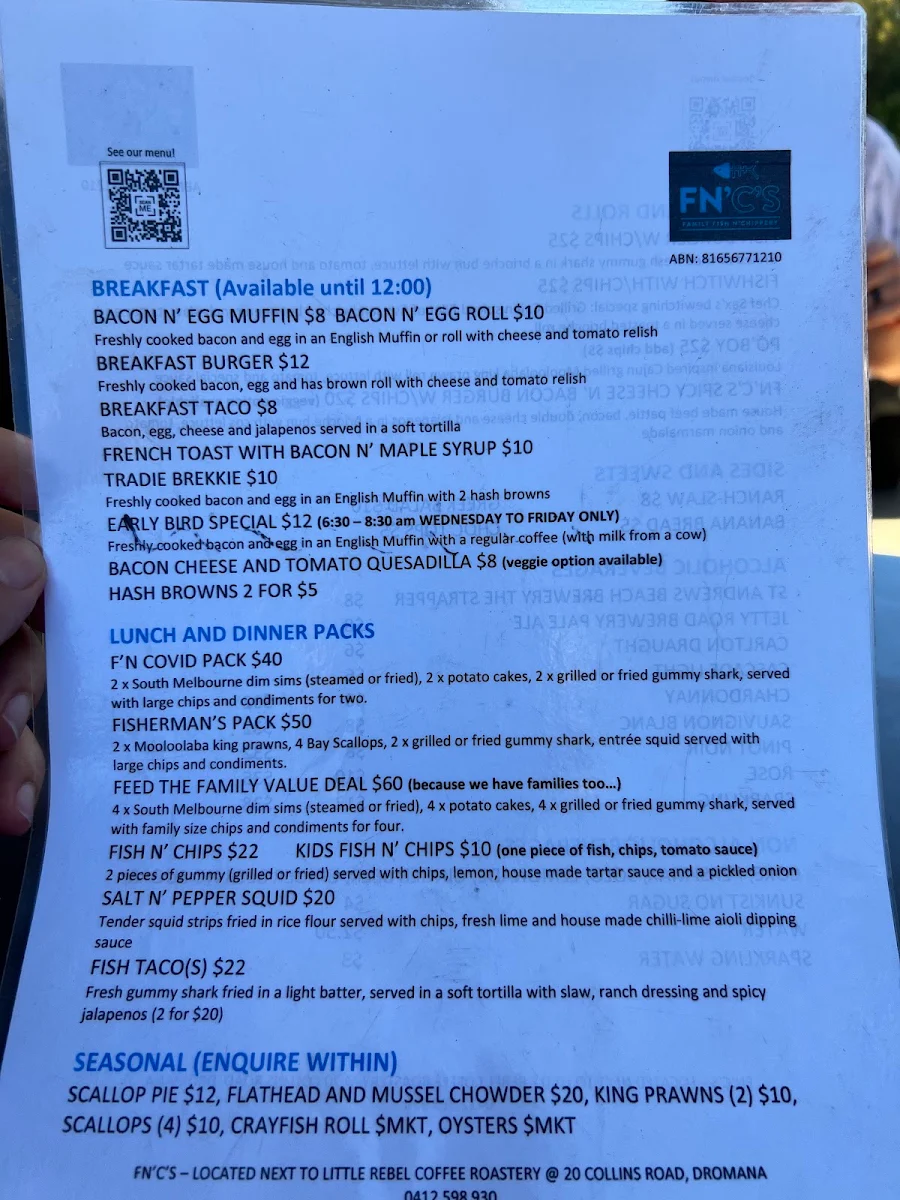 Menu, FN'C'S